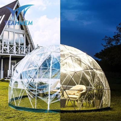 China Morden Plastic Inflatable Clear Pergola Sunbubble Backyard Bubble Room LED Light Garden Igloo Dome Tent for sale