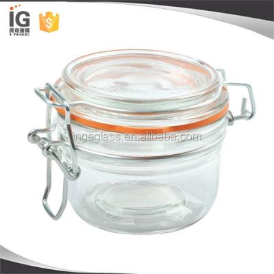 China Sustainable Vintage Glass Jars With Flip Latch Top Lids Wholesale for sale