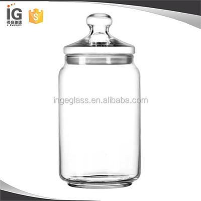 China Viable wholesale glas storage jar with glass lids cheap price for sale