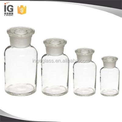 China mouth apothecary pharmaceutical jar/wide/narrow reagent bottle with frosted cap for sale