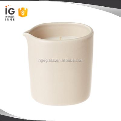 China Healthcare Skin Smoothing Massage Candle Glass Jar With Spout for sale