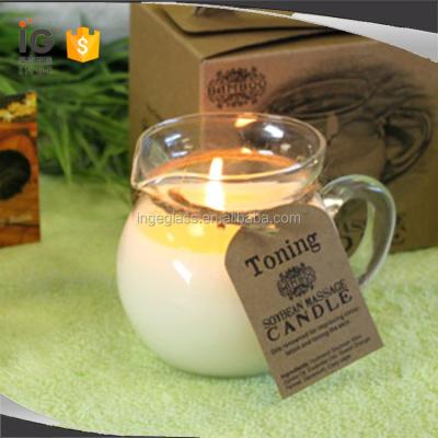 China Health Care 7*7cm 200g Skin Smoothing Massage Candle Glass Jar Sensual Massage Candle for sale