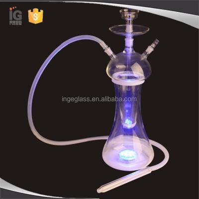 China For Smoking Wholesale Shisha Glass Hookah With Led Light for sale