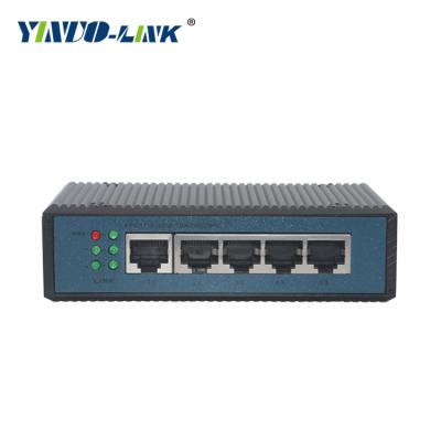 China Marvell 5 Port Stackable Unmanaged Gigabit DIN Rail Industrial Ethernet Switch for sale