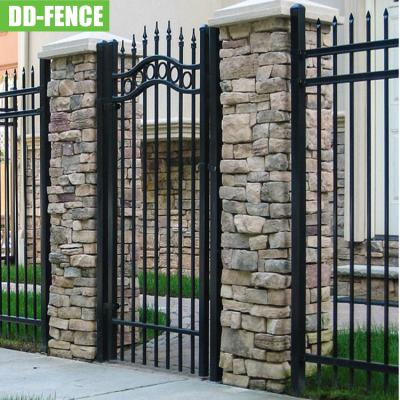 China Density-Easily Assembled Strong Fence From Supplier Supplier Of New Design Hand Free Wrought Iron Ornamental Garden Gate for sale