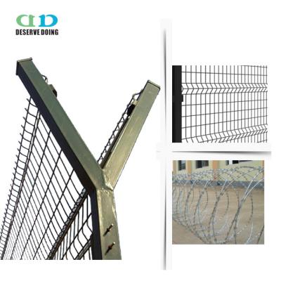 China Barrier Mesh Boundary Wall Security System/Airport Razor Barbed Wire for sale