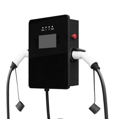 China New Developed Plug & Play Metal AC 22KW EV Charging Station With 2 Plug EV Charging Charger for sale