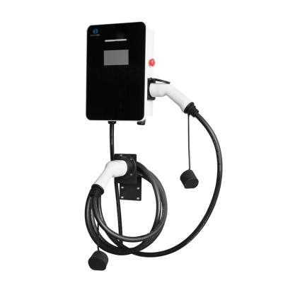 China Factory Wholesale 220V Metal EVSE Floor Stand Electric Vehicle Charging Station for sale