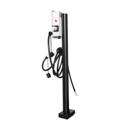 China High Quality Waterproof ABS Vehicle 380V EV Charging Dual Cable EV Main Charger for sale