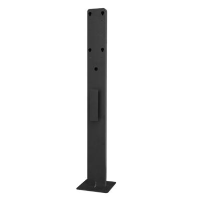 China Alloy Fashion Design Black Stand Column For 2 Gun Station EV Charger Charging Stand for sale