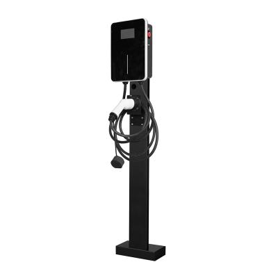 China Hot Sales Alloy Floor Type Car Charging Station Wallbox Stand Column EV Charger for sale