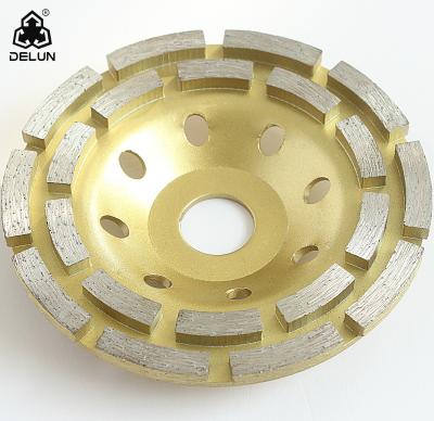 China Industry quality 5inch turbo cup diamond wheel manufacturer double row diamond deburring grinding wheels concrete diamond cup for sale