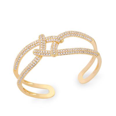 China Other European and American cross diamond bracelet female zircon exquisite fashion stainless steel bracelet bracelet for sale