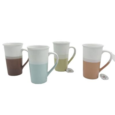 China American Style Home Tableware Multicolor Ceramic Milk Cup Water Cup Breakfast Mug for sale