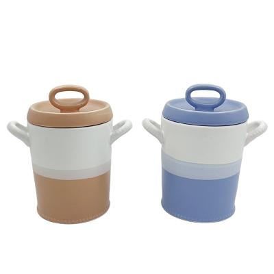 China Kitchen Decor Tea Sugar Coffee Kitchen Storage Ceramic Jar Canisters Stored Container Sets For Spice Jar for sale