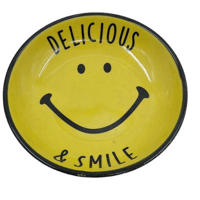 China Hot Sale High Quality Disposable Children's Tableware Baby Smiling Feeding Dish for sale