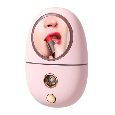 China 2022 New Arrival Cute Moisturizer Handheld Nano Face Spray Electric Steam Beauty Facial Mirror for sale