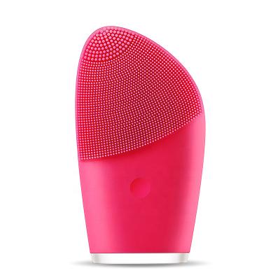 China DEEP CLEANSING Vibration Sonic Silicone Facial Cleansing Brush Massager Waterproof For Deep Cleansing for sale