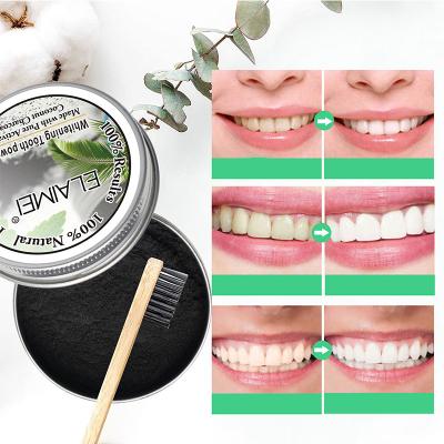 China Exceptional Whitening Effect Teeth Whitening Herbal Remineralizing Bentonite Clay Coconut Activated Bamboo Charcoal Black Tooth Powder for sale