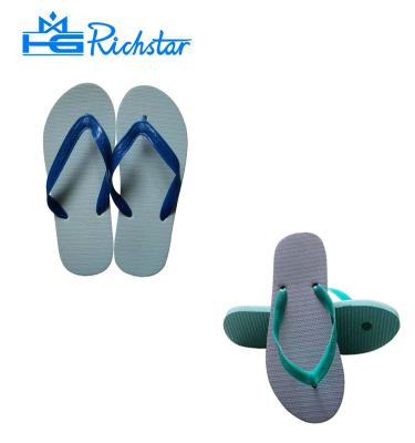 China China Manufacture Flat Flip Flops Pe Sole African White PVC Strap Solid Color for sale