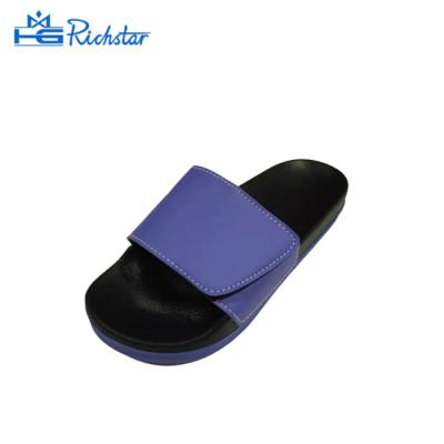 China Slips PU Ladies Slipper Design With Hook And Loop On Upper for sale