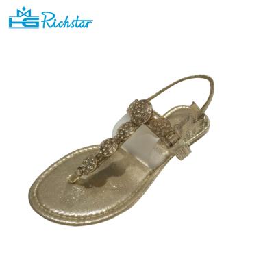 China Printed sole material women tpr shoe flip flops sandal for upper gillter pu for sale