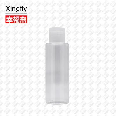 China 100ml Empty Cosmetic PET Hand Sanitizer Dispenser Bottle Shampoo And Shower Gel Plastic Bottle With Flip Top Cap for sale