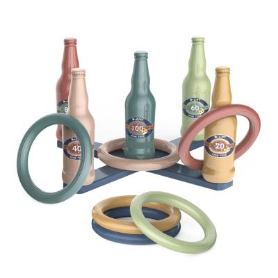 China Indoor Sports Educational Toys Throwing Ring Toss Game Olive Game Plastic Beer Bottle for Infants 39.8*29.8*18.4cm for sale