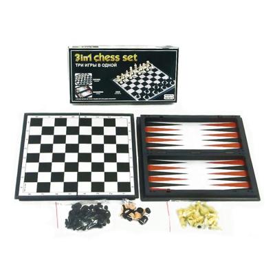 China 3 IN 1 (backgammon 3 IN 1 Chinese Backgammon Checkers Magnetic Board International Chess for sale