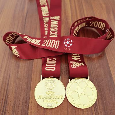 China Custom Collector Soccer Medals Soccer Medal With Metal Ribbon Opens 2000-2021 Champions League Medals Collection for sale