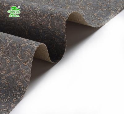 China Waterproof+ECO-Friendly+sound absorption+heat insulation+antistatic Portual Natural Cork Interior Wallpaper Eco-friendly Sound Absorption Customized Fabric Cork Direct Fabric For Shoes For Bags for sale