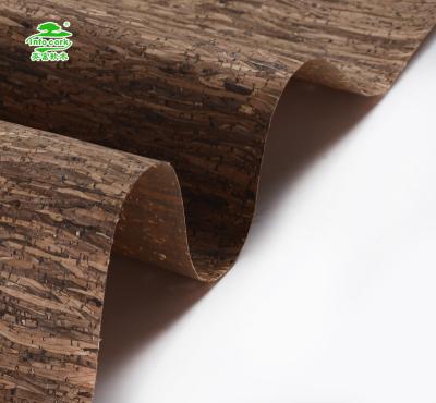 China Viable Direct Supply Cork Cloth Dongguan PU Leather Carbonized Materials Cork Cloth for Shoes Bags and Carpets Upper Materials for sale