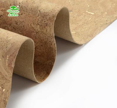 China Anti-rust Eco-friendly Natural Wood Cork Fabric Synthetic Leather For Pillow Bags Wallpaper Phone Cases for sale