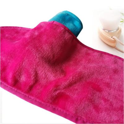 China Sustainable Offer Gum Facial Removal Cleansing Reusable Customized Washable Microfiber Makeup Remover Towel for sale