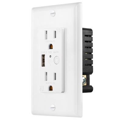 China 125V 15A Residential/Multipurpose Home Google and Alexa Amazon Supported WIFI Wall Outlet for sale