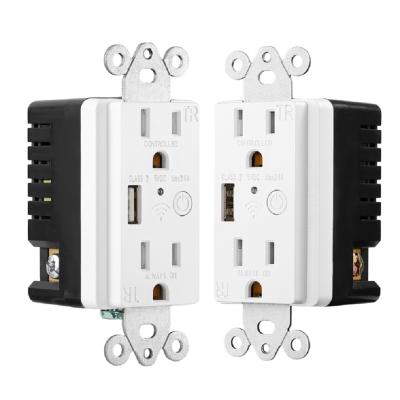 China Residential / Home General Purpose ETL / FCC Listed Google Supported US Standard WIFI Smart Power Outlet for sale