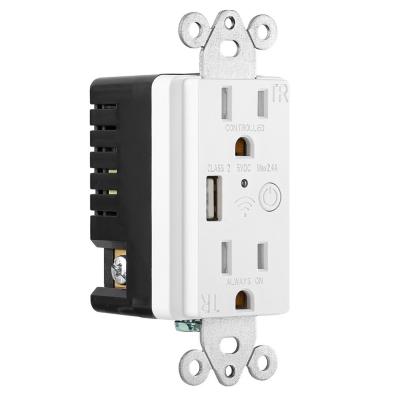 China Residential ETL/FCC Listed 125V/General Purpose 15A In Wall USB WIFI Outlet for sale