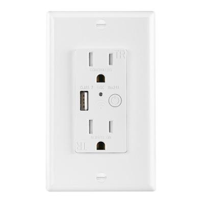 China US Standard Smart Home Power USB Outlet Residential / General Purpose Factory OEM / ODM Support for sale