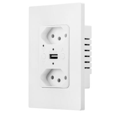 China Brazilian WIFI Wall Outlet 110-240V 13A Tuya Residential/Multi-Purpose Smart Socket for sale