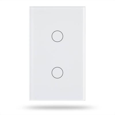 China Tempered glass+PC Plastic 2 Strip US WiFi Switch Standard Smart Home , AU Smart Home Switches Lamp Switch Case for sale