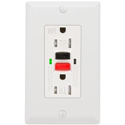 China Safty 15A 125V 60Hz TR WR GFCI Wall Outlet Indoor Outdoor Socket With LED Indicator for sale