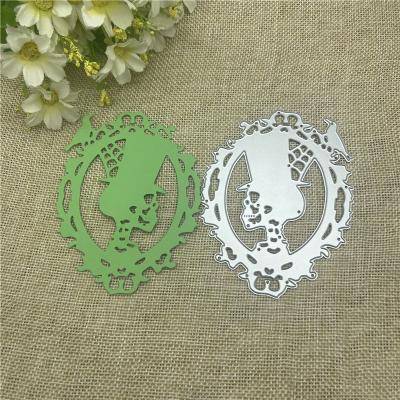 China China Elegant Woman Character Metal Stencil Carbon Steel Die Cut Embossing Cutting Dies For Invitation Card Making Craft Cutting Dies for sale