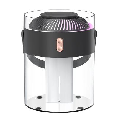 China 2021 New Air Humidification+Light 2.6L Battery USB Diffuser Atomizer Ultrasonic Purifier Humidifier for Car Bedroom Home Office for sale