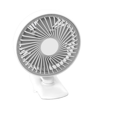 China 2021 New Product 3 Speed ​​Portable Auto Oscillating Fan Clip On Oscillating Fan With Led Light And 360 Degree Adjustment for sale