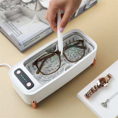 China Mini 400ml Household Ultrasonic Portable Hotel 2021 Portable Jewelry Cleaner Teeth Cleaner Washing Machine for sale