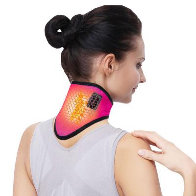 China 2023 New Styles Convenient Hot Compress Neck Massager Belt For Pain Relief Heated Neck Support Brace for sale