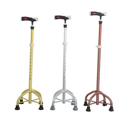 China Convenient Best Stability Grip Handle Straight Canes 4 Leg Walker Sticks Disabled Standing Up and Walking for sale