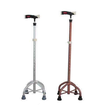 China Rehab Equipment Convenient Size Adjust 4 Leg Cane Walking Stick Portable Elder Doctor Wholesale for sale