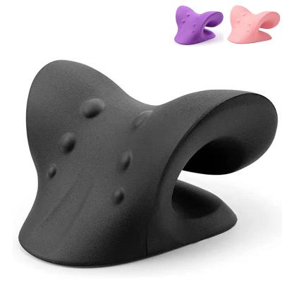 China Convenient Neck Pain Relief Chiropractic Stretcher Neck Relaxer Shoulder Massager Traction Pillow Cervical Neck Stretcher for sale