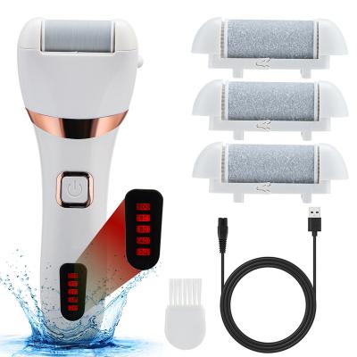 China Portable Foot Folder Callus Removers Rechargeable Electric Foot File IPX7 With 3 Rollers T21 for sale